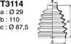 DEPA T3114 Bellow Set, drive shaft